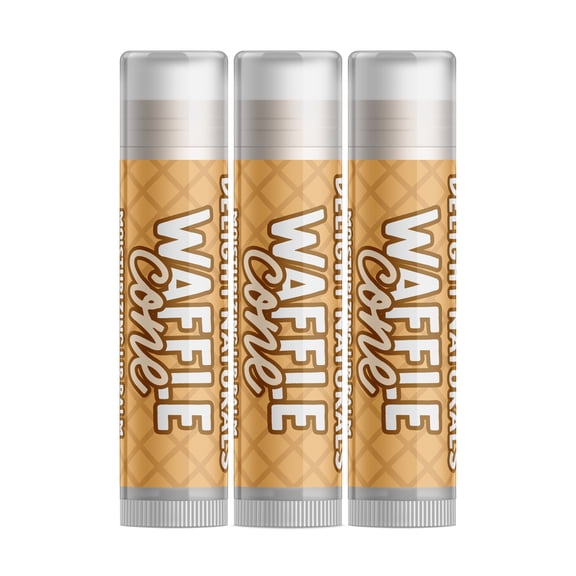 Delight Naturals Waffle Cone Lip Balm - 3 Pack