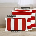 thumbnail image 4 of BLEUM CADE Red White Throw Pillow Covers Set of 2，Striped Couch Cushion Cover，Farmhouse Decorative Pillow Covers for Home Decor ,12"x20", 4 of 8