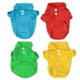 thumbnail image 1 of 4PCS Pure Color Pet Dog T Shirt Summer Pets Dogs Clothing Short Sleeve T-Shirts for Small Dogs - Size M, 1 of 7
