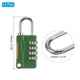 thumbnail image 2 of Cable de acero de seguridad con candado de combinación de 4 dígitos, 2 juegos de 6.6 pies de cuerda de seguridad recubierta, candado de doble lazo, verde, 2 of 7
