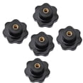 thumbnail image 1 of 5 Pcs M8 Female Thread Seven Star Shaped Head Clamping Nuts Knob, 1 of 9