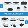 thumbnail image 5 of Foldable Dog Pool, Collapsible Hard PVC Dog Swimming Pool, Portable Bath Tub for Pets Dogs and Cats, Pet Wading Pool for Indoor and Outdoor, 47 x 12 Inches, 5 of 5