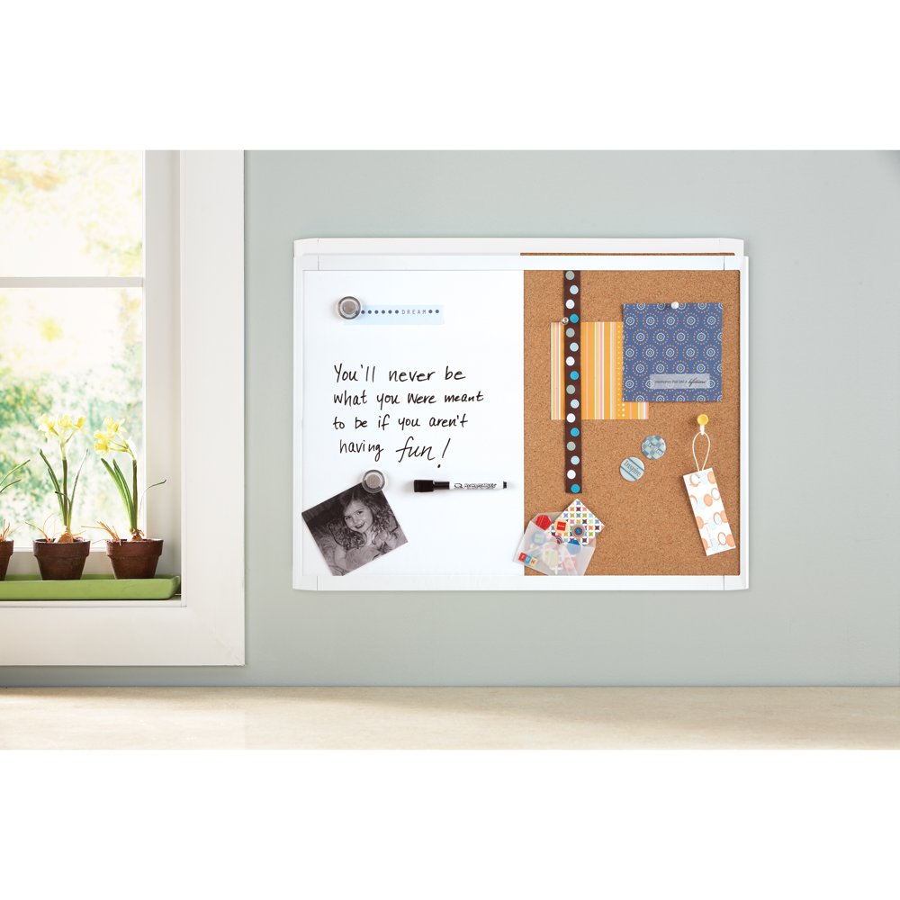 Quartet Combination Board, Cork/DryErase, 17" x 23", Assorted