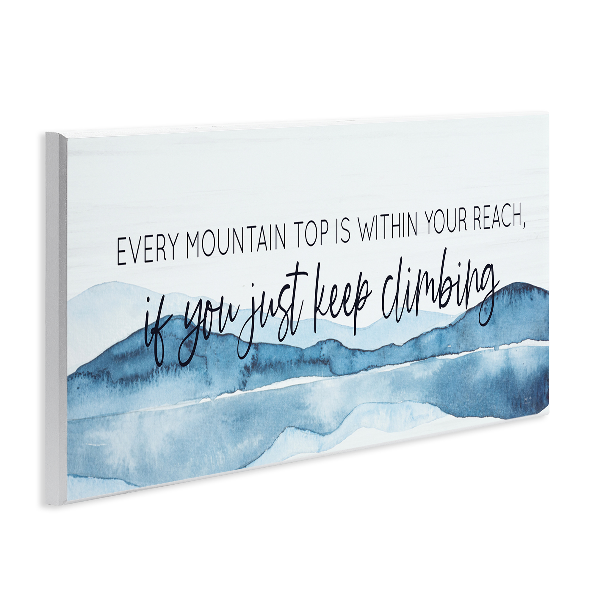 Stupell Industries Mountain Within Reach Text & Numbers Painting Unframed Art Print Wall Art, 17 x 7