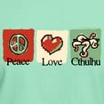 thumbnail image 3 of CafePress - Peace, Love, Cthulhu Dark T Shirt - Men's Classic Graphic Cotton T-Shirt, 3 of 4