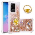 thumbnail image 1 of Funda para Samsung Galaxy S20 Ultra 5G con Brillo Líquido Flotante, Purpurina, Parachoques y Anillo Giratorio Soporte, 1 of 5
