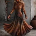 thumbnail image 3 of KICILVS Gothic Clothes For Women Gradient Skull And Spider Print Flowing V Neck Long Maxi Dress Halloween Cosplay Gothic Party Dress, 3 of 5