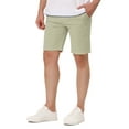 thumbnail image 4 of INSPIRE CHIC Men's Summer Solid Color Slim Fit Flat Front Walk Chino Shorts 30 Khaki, 4 of 7