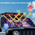 thumbnail image 4 of HUIACONG Galaxy Butterfly Windshield Sun Shade for 2007-2023 Wrangler Rubicon Sahara TJ JK JKU 2 & 4 Door-Blocks UV Rays Sun Visor Protector,Car Sun Shade,Black Car Sun Shade, 4 of 6