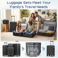 thumbnail image 4 of Luggage Sets 4 Piece Carry on Luggage with Spinner Wheels Hardshell Durable Suitcase with TSA Lock 14 20 24 28 inch Black, 4 of 8