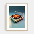 thumbnail image 2 of Orange Record Player - Photography Retro Music Vintage Mid-Century Modern Modern Art Nostalgia Unframed Wall Art Print 8 x 10 inches, 2 of 4