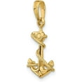 thumbnail image 4 of Avariah Diamonds Solid 10k Yellow Gold 3-D Anchor with Rope Pendant - 22mm, 4 of 7