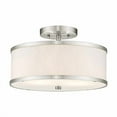 thumbnail image 2 of Livex Lighting 62627-91 Transitional Two Light Ceiling Mount from Park Ridge Collection in Pwt, Nckl, B/S, Slvr. Finish, Brushed Nickel, 2 of 4