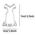 thumbnail image 2 of Wjsyshop Cortador De Galletas Con Forma De Falda De Vestido De Novia, 2 of 2