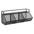 thumbnail image 1 of simhoa Adhesive Small Metal Basket Wall Mount Fruit Basket for Craft Room Garage RV 3 Grid, 1 of 8