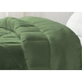 thumbnail image 6 of 1 Piece Luxury U Shape Pattern Comforter By D.N.G. BEDDINGS Premium Super Soft, 1000 Thread Count 100% Egyptian Cotton Oversized Super King Size Moss Color, 6 of 9