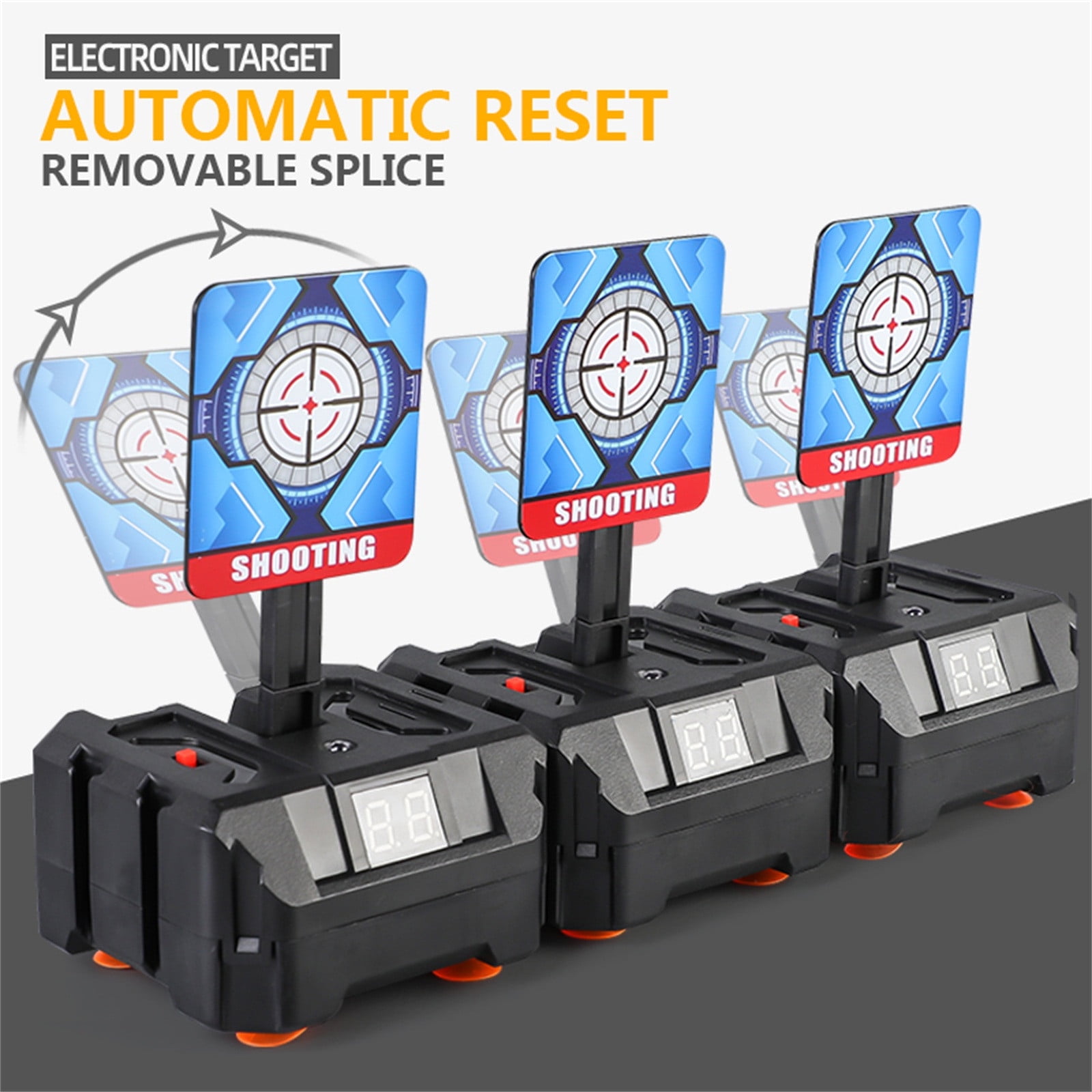 uublik Soft Toy for Kids, Boys, Girls Electronic Scoring Target Auto-Restore Target Soft Bullet Dart Toy For Kids 3PC