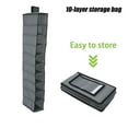 thumbnail image 3 of 10 Pockets Over Door Hanging Bag Shoe Rack Tidy Hanger Storage Organizer, 3 of 11