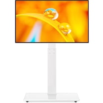 TAVR Furniture Modern Swivel Floor TV Stand for LCD LED TVs up to 70 Inch Compatible with VESA Mount, White