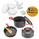 thumbnail image 2 of Eigraketly Paquete de 14 ollas para acampar al aire libre, utensilios de cocina portátiles, antiadherentes, mochileros, lavables, con Kits de desorden para acampar No.01, 2 of 6