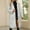 Gray, variant on Fashion Ladies Faux Fur Trench Coats Womens Ladies Warm Faux Furry Long Coat Jacket Winter Solid V-neck Outerwear Gray 14