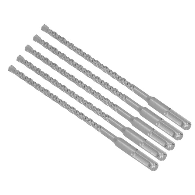 Broca con punta de carburo, 5 piezas de brocas de impacto, brocas espirales de ranura, brocas de impacto para hormigón, rendimiento de alta gama