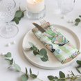 thumbnail image 3 of Cloth Napkins Set of 8 - 20x20 Inches, Easter Washable Reusable Table Napkins, Spring Pastoral Gnomes Bunny Eggs Green Lattice Soft & Absortbent Dining Napkin for Party Wedding Hotel Restaurant, 3 of 8