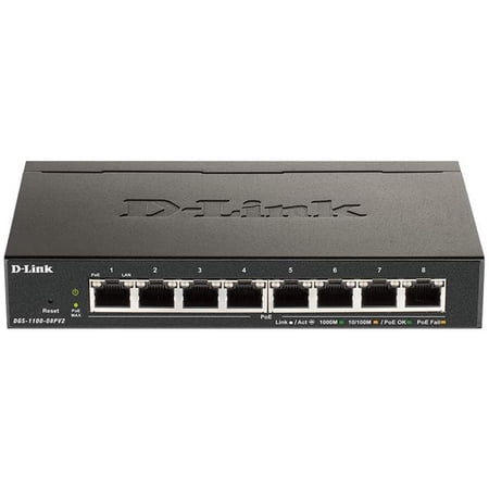 UPC: 0790069453311 | D-Link EasySmart Switch DGS-1100-08P – V2 – switch – smart – 8 x 10/100/1000 (PoE) – desktop – PoE (64 W)