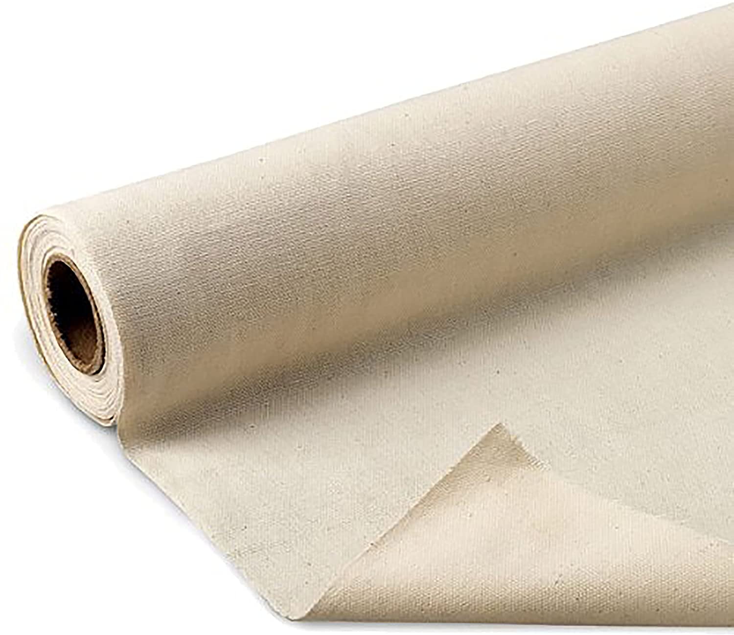 60" Wide Unprimed Cotton Canvas Fabric 7oz Natural Duck Cloth by the