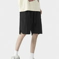 thumbnail image 7 of Mens Shorts Clothing Under $10 New Solid Color Casual Fashion Loose Drawstring Exercise Short Pants, 7 of 7
