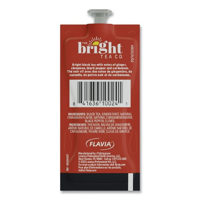 The Bright Tea Co. Chai Spice Black Tea Freshpack, Chai Spice, 0.09 oz Pouch, 100/Carton The Bright Tea Co. Chai Spice Black Tea Freshpack, Chai Spice, 0.09 oz Pouch, 100/Carton