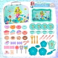 thumbnail image 2 of HopeRock 42PCS Mermaid Tea Party Set for Little Girls, Pretend Play Toys for Toddlers Girls Ages 3 4 5 6 Years, Birthday Gifts for Kids Girls 3-6 Years Old., 2 of 7