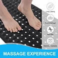 thumbnail image 5 of Buganda Bath Mat for Tub Non Slip, Extra Long Bath Mat with Drain Holes and Suction Cups, Machine Washable Shower Mat, 39"x15", Black, 5 of 9