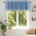 thumbnail image 6 of Solid Color Valances for Windows, 42 x 18in, Royalblue Rod Pocket Kitchen Valance Curtain Light Filtering Window Treatments for Living Room Bedroom, 1 Panel, 6 of 7