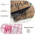 thumbnail image 5 of Pink Tulip Flower Large Area Rugs 8x10 ft Hello Spring Floral Buffalo Plaid Wood Washable Rug Non Slip Indoor Carpet Absorbent Floor Mat for Living Room Bedroom Dining Room, 5 of 9