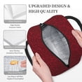 thumbnail image 3 of Salouo Burgundy Floral for Insulated Lunch Bag for Women/Men - Leakproof Cooler Tote Bag Organizer - Reusable Lunch Box for Office Picnic Hiking Beach-One Size, 3 of 6