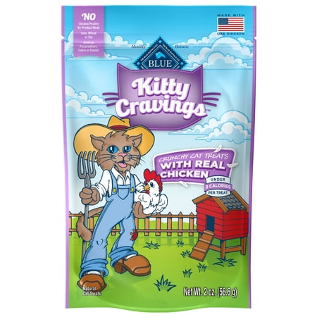 Blue Buffalo Kitty Cravings Crunchy Cat Treats, Chicken Recipe, 2-oz