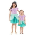thumbnail image 4 of Disney Princesses Girls Little Mermaid Cosplay Dress with Puff Sleeves, Sizes 4-12, 4 of 6