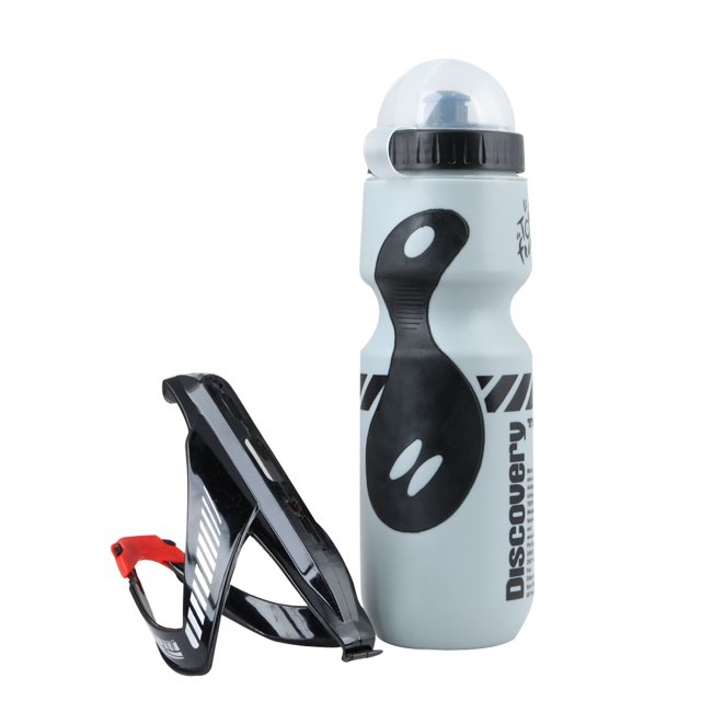 Sywqhk 650ml Mountain Sport Bike Ciclismo Botella de agua al aire libre + Soporte (Gris) Sywqhk Alta Calidad