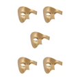 thumbnail image 1 of Wisewang Wide Application Half Face Mask For Various Occasions Half Face Masquerade Masks Made With Plastic golden 5Set, 1 of 6