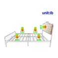thumbnail image 6 of light Camel queen size bed with metal frame solid wood ribs and foam upholstery, 6 of 8
