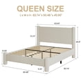 thumbnail image 6 of 4 EVER WINNER Queen Bed Frame, Queen Size Bed Frame, Upholstered Queen Bed with Rounded Legs, Boucle Bed Frame with Headborad, Beige, 6 of 6