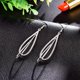thumbnail image 5 of Pendientes largos con gancho para mujer, aleación de diamantes de imitación simples, estilo occidental a la moda, 5 of 5