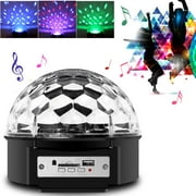 RGB Crystal Magic Ball for Christmas Party Lights Stage Lighting LED Effect Light KTV Party with Remote Control and USB Flash