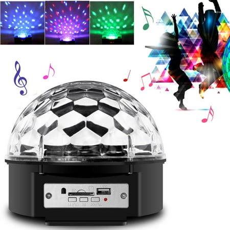 RGB Crystal Magic Ball for Christmas Party Lights Stage Lighting LED Effect Light KTV Party with Remote Control and USB Flash