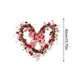 thumbnail image 3 of 16Inch Red & Pink Heart Wreath with Artificial Hearts & Berries - Valentine's Day Bow Wreath for Indoor & Outdoor Decor, 3 of 7