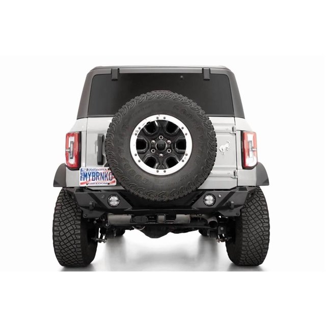 Addictive Desert Designs Bumper R230210030103 Krawler; One Piece Design; Direct-Fit; Bolt-On; Matériel de Montage Inclus; avec Supports en D; avec Supports Lumineux Ronds de 3-4 Pouces; Compatible avec Attelage OE