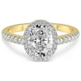 thumbnail image 2 of 5 Carat IGI Certified Oval Shape Lab Grown Diamond Engagement Ring | 14K Yellow Gold |Anastasia Halo Diamond Ring | FG-VS1-VS2 Quality Friendly Diamonds, 2 of 4
