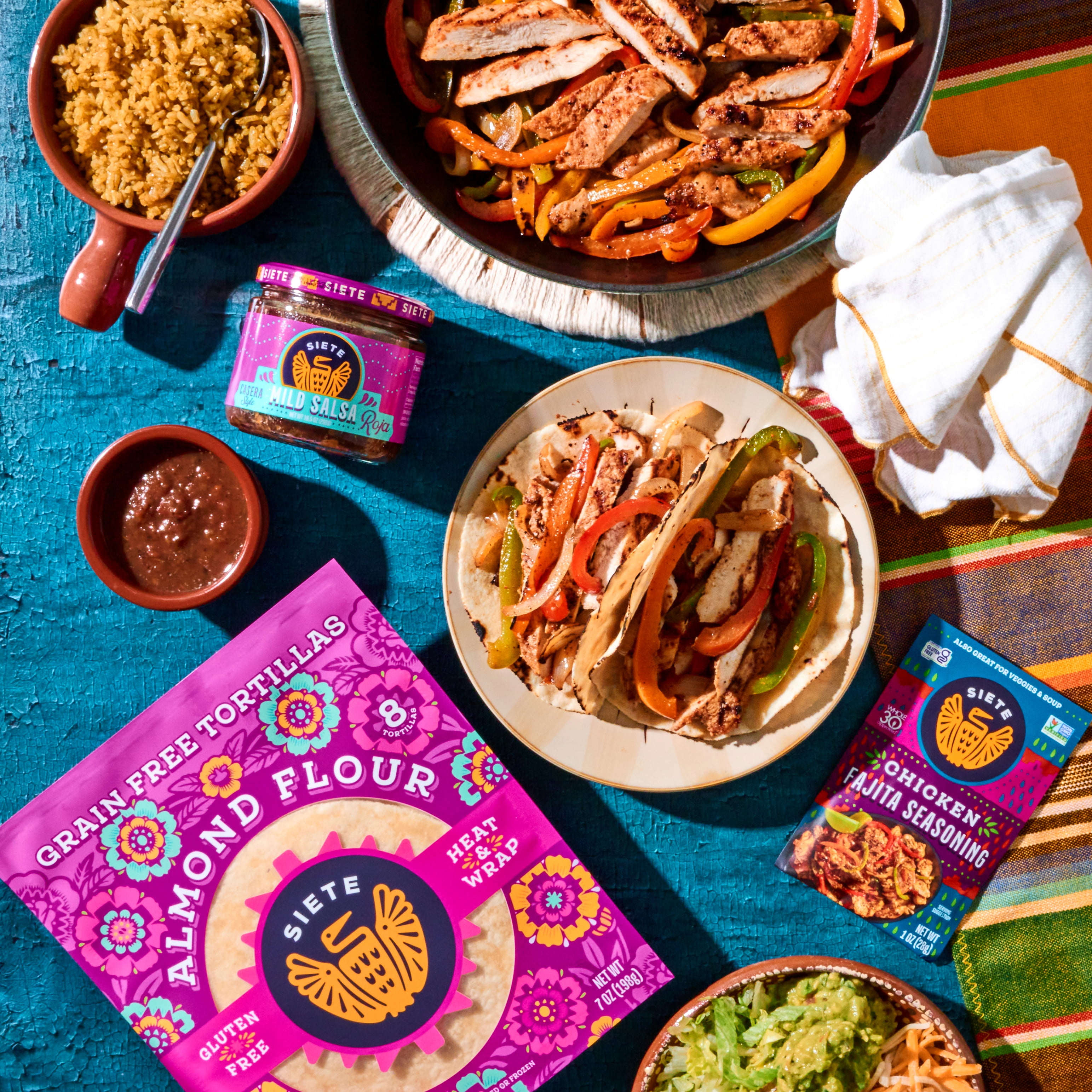 Siete Chicken Fajita Seasoning, Paleo Vegan Mix, 1oz Packet