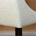thumbnail image 4 of Brika Home 41''H Faux Leather/Wood Diamond-Stitched Bar Stool in Ivory, 4 of 5